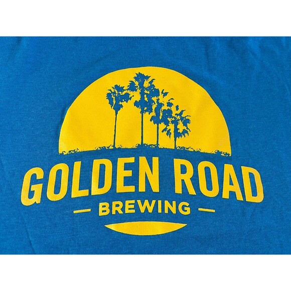 Golden Road Brewing T-Shirt Beer Craft Brewery Los Angeles Palm Trees Logo - Picture 2 of 4